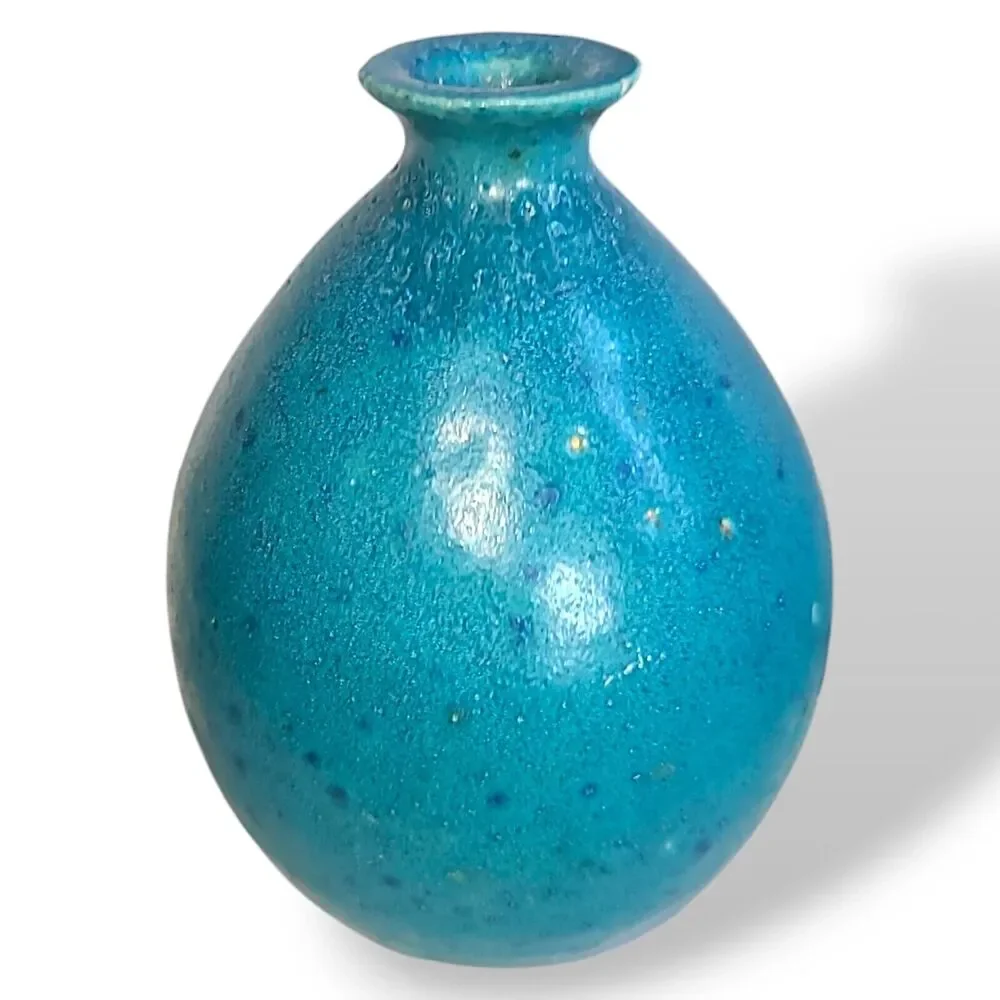Small‎ Blue Zant Studio Art Pottery Stoneware Vase 4